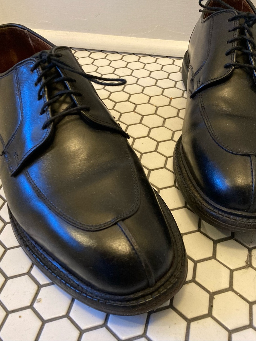 Allen Edmonds Black Leather Derby Shoes